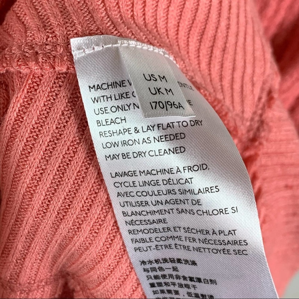 Free People Prairie Rose Pink Santa Clara Thermal V-neck Top Medium OB967840 - Picture 8 of 9